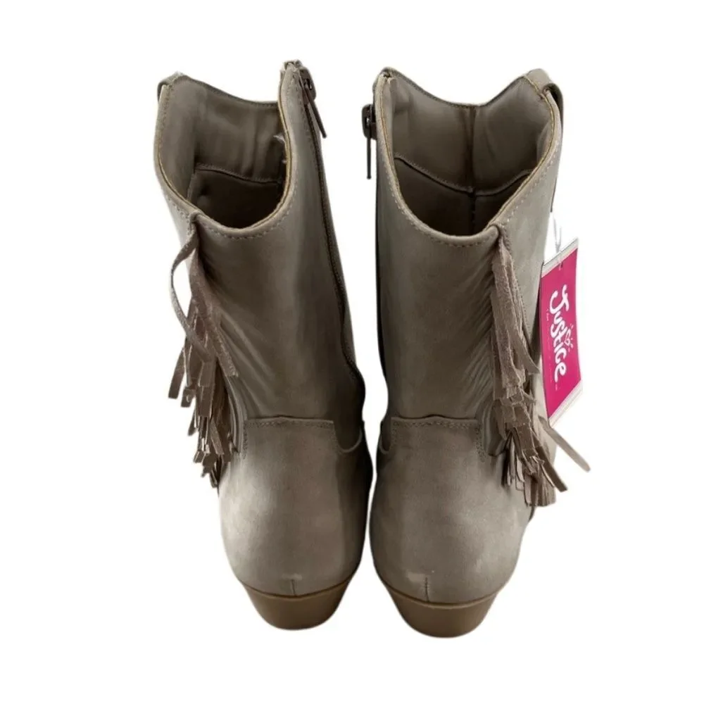 Big Girls Justice Cowgirl Western Boots With Fringe Size 5